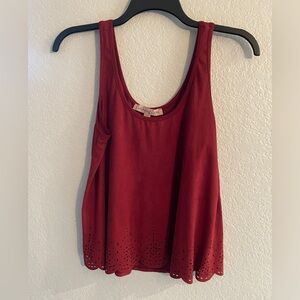 California Gypsy soft red tank top size large.
